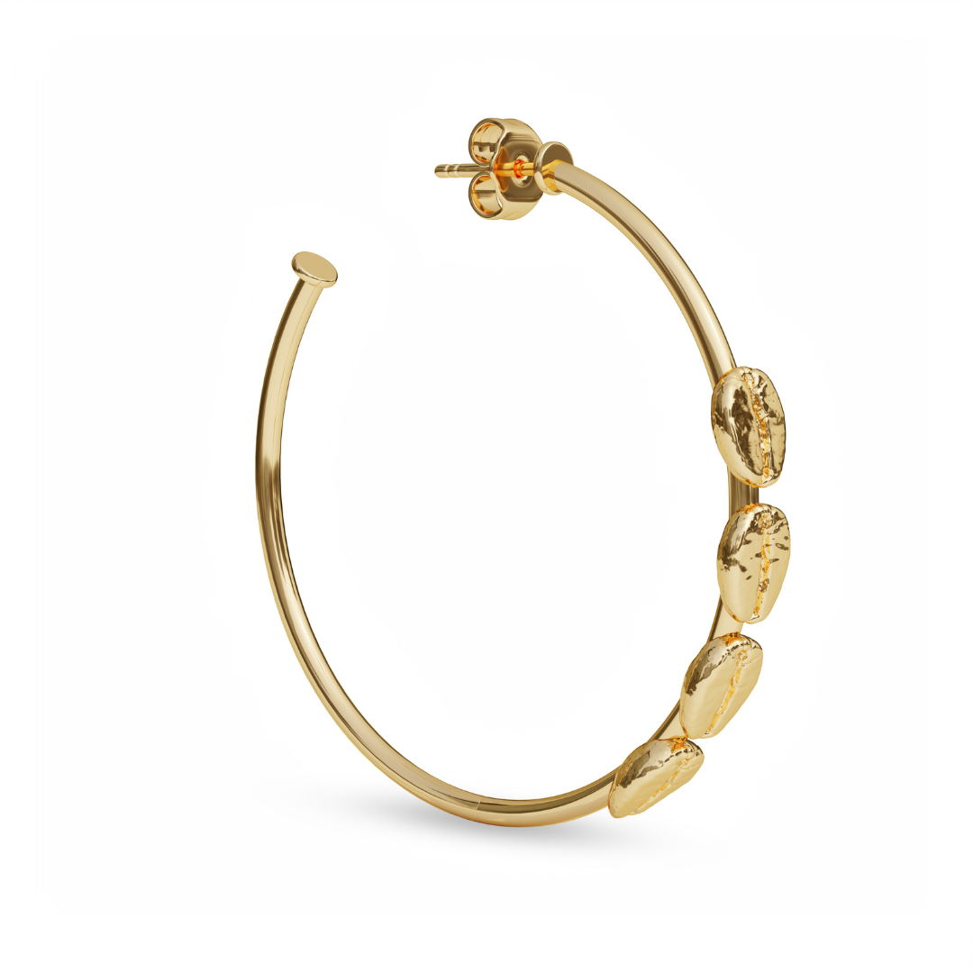 Buna Statement Hoop Earring - 14K Gold Plated